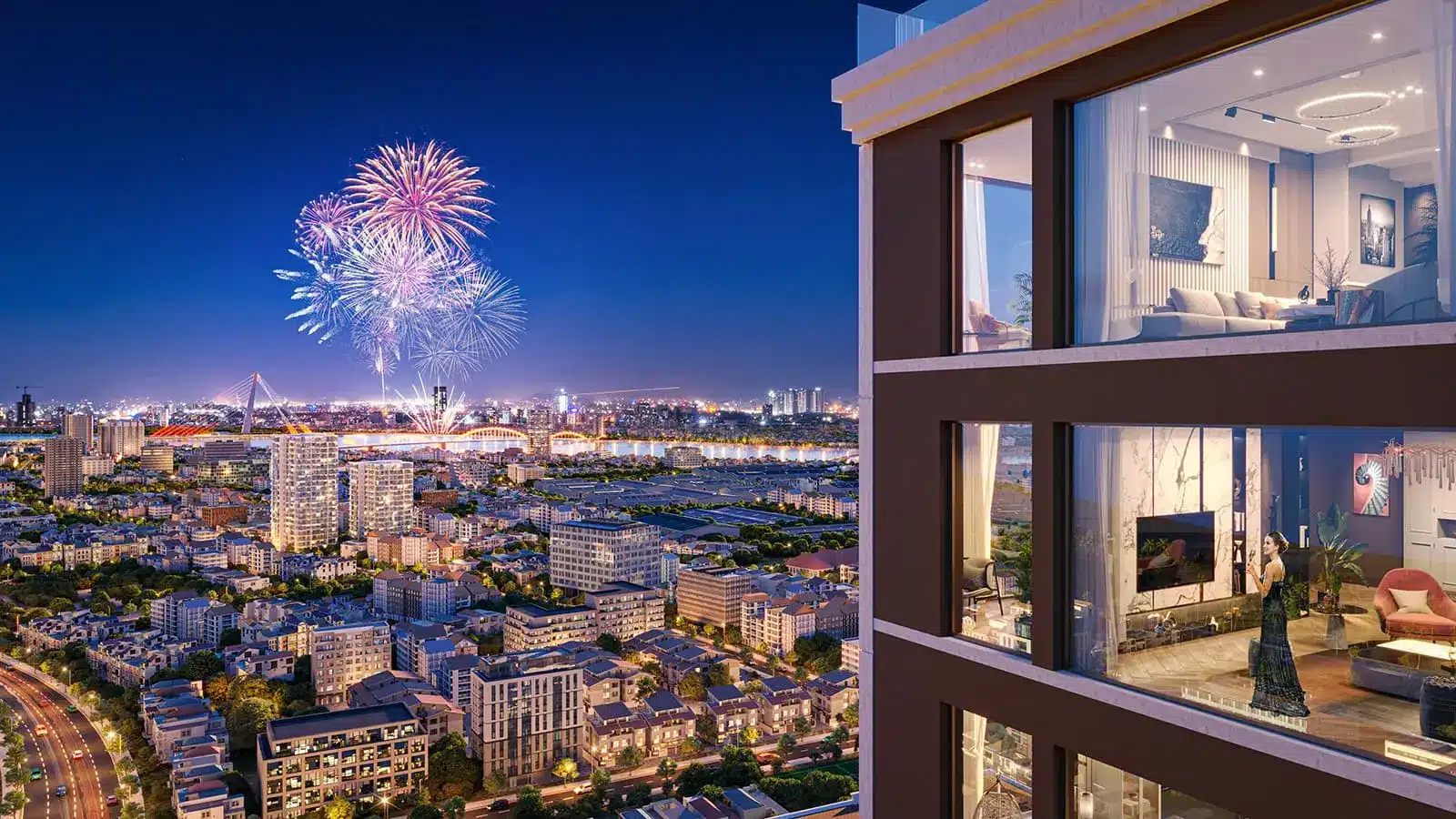 Sun Costa Residences Đà Nẵng – Tận hưởng cuộc sống thăng hoa với view biển và pháo hoa quốc tế từ ban công căn hộ.