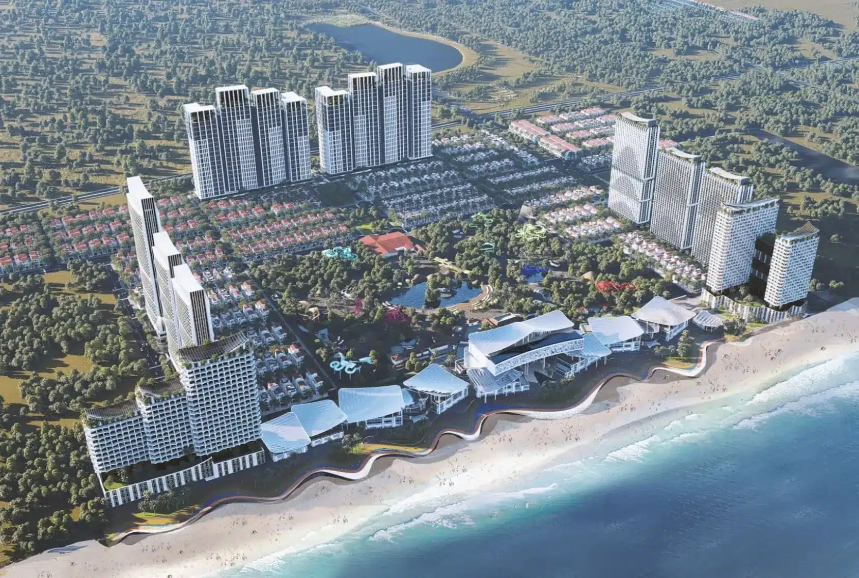 Toàn cảnh dự án Blanca City tại Vũng Tàu, biểu tượng mới kết hợp giữa văn hóa bản địa và cuộc sống hiện đại.